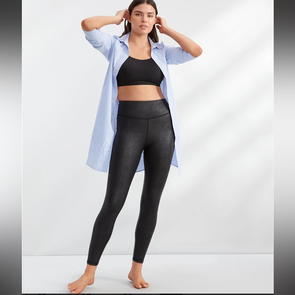 Bare Necessities Faux Leather High-Waist Leggings - Black M